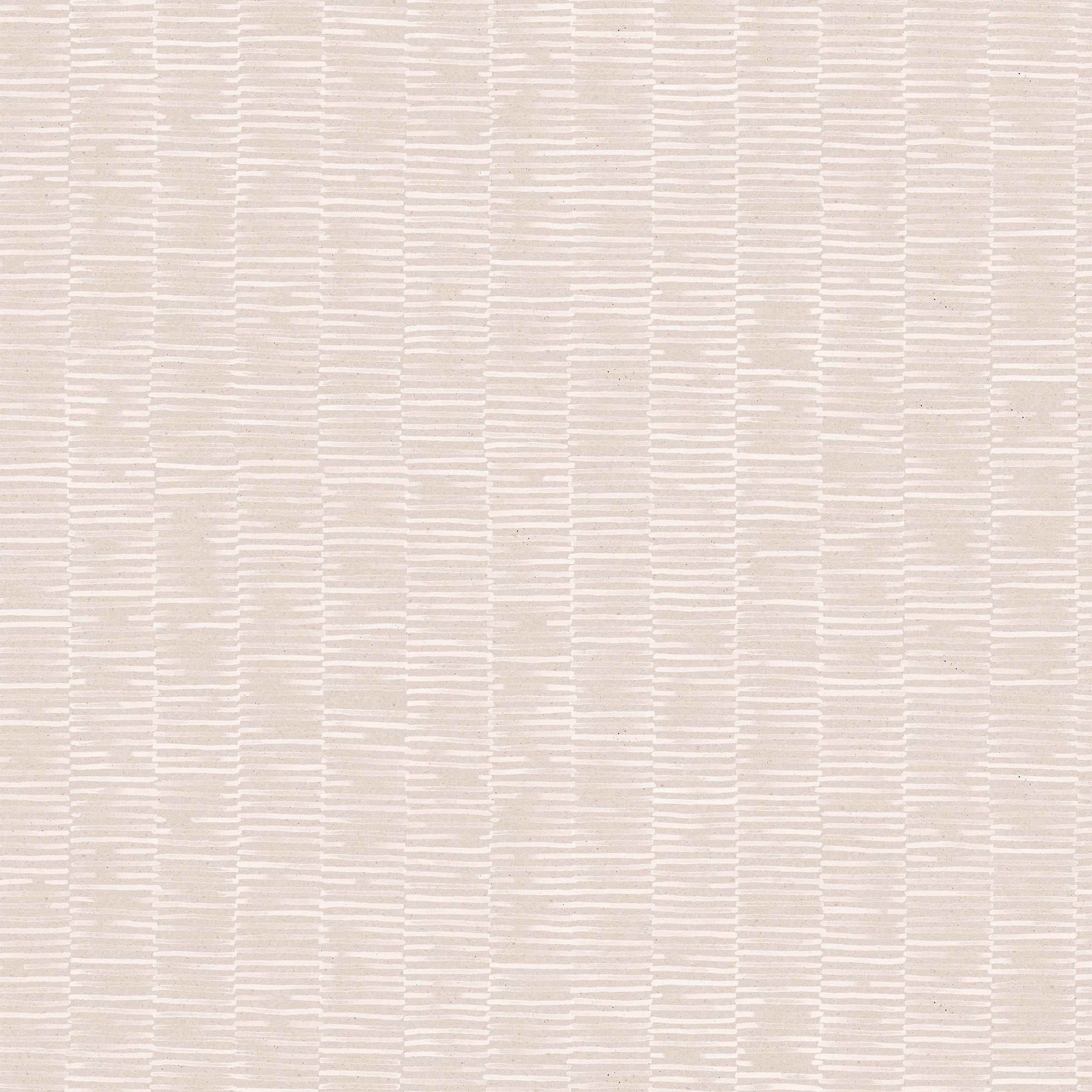 Detail of wallpaper in a small-scale checked pattern in shades of cream.