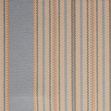 Striped flatweave runner in sand and light blue