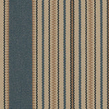 Striped flatweave runner in neutral and blue