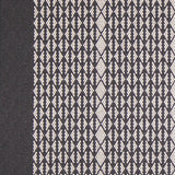 Striped with diamond flatweave runner in black and white