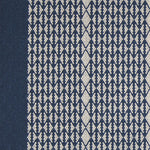 Striped with diamond flatweave runner in blue