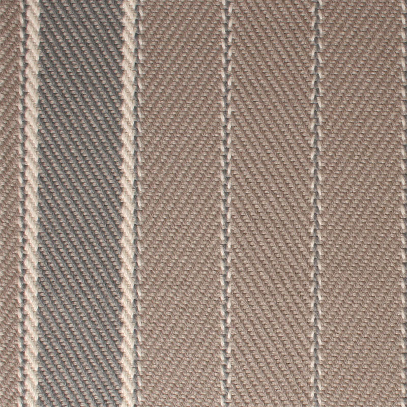 Striped flatweave runner in tan and grey