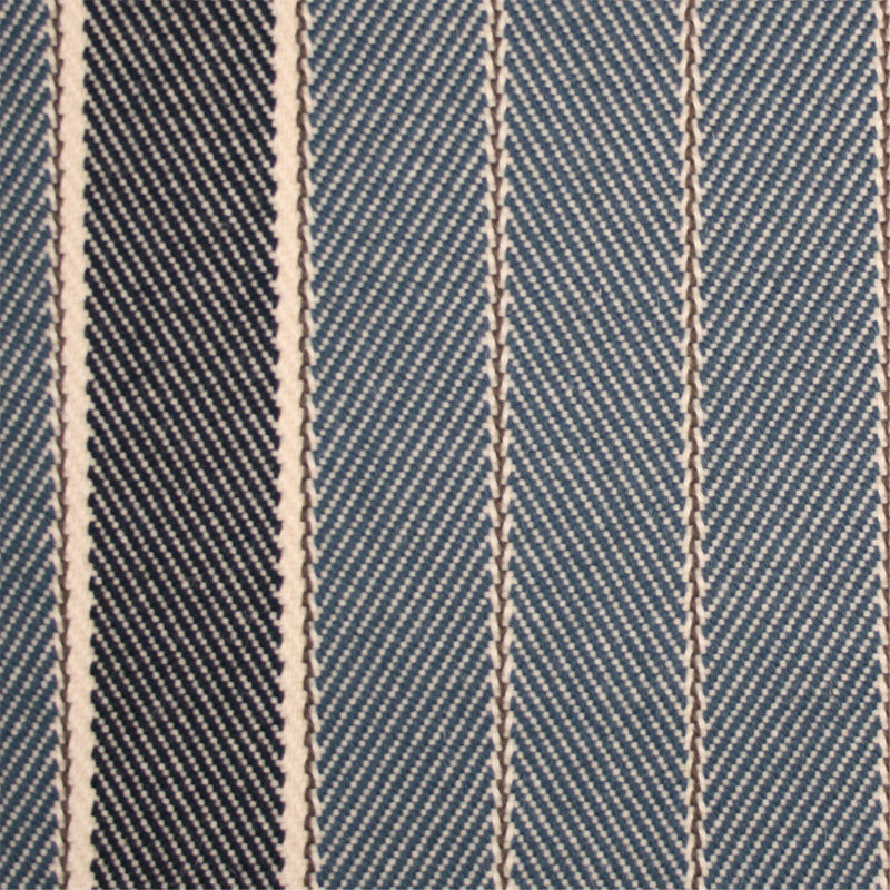 Striped flatweave runner in blue and grey