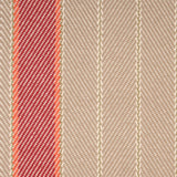 Striped flatweave runner in pink and neutral 