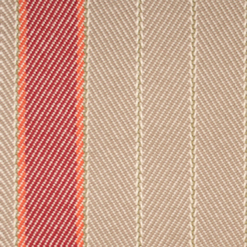 Striped flatweave runner in pink and neutral 