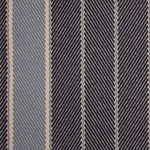 Striped flatweave runner in black and blue