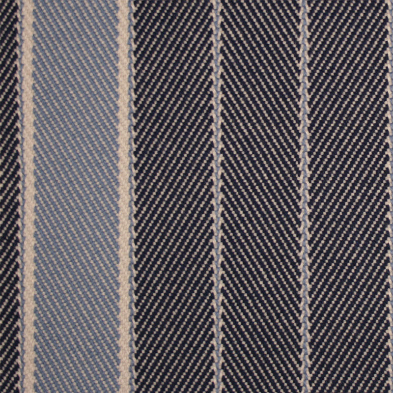 Striped flatweave runner in black and blue