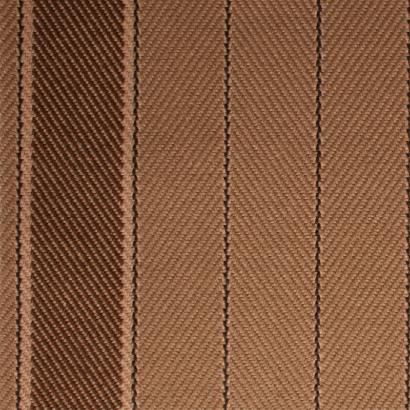 Striped flatweave runner in tan and brown