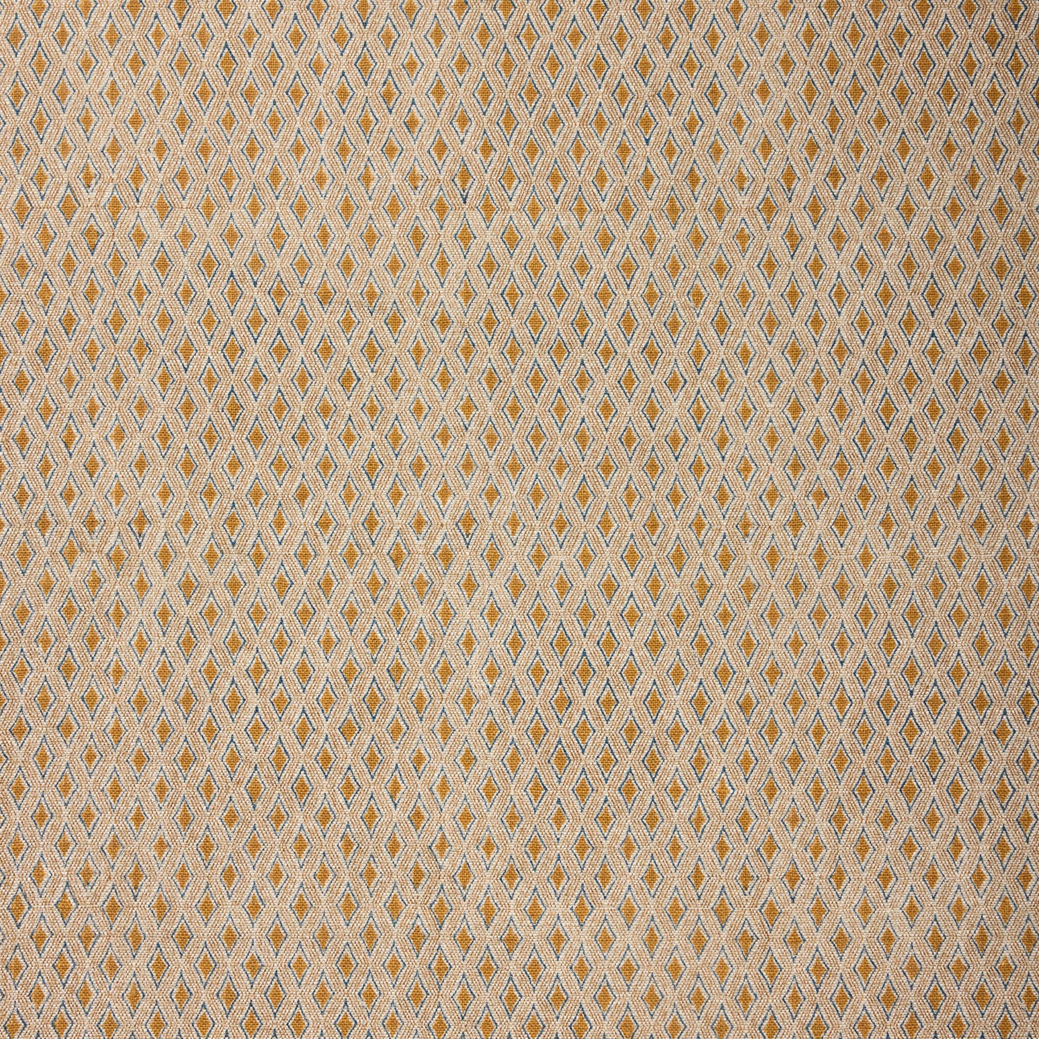 Textured fabric with a diamond pattern in beige and brown tones