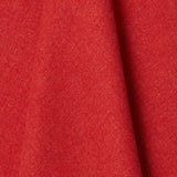 A draped swatch of linen fabric in a solid red color.