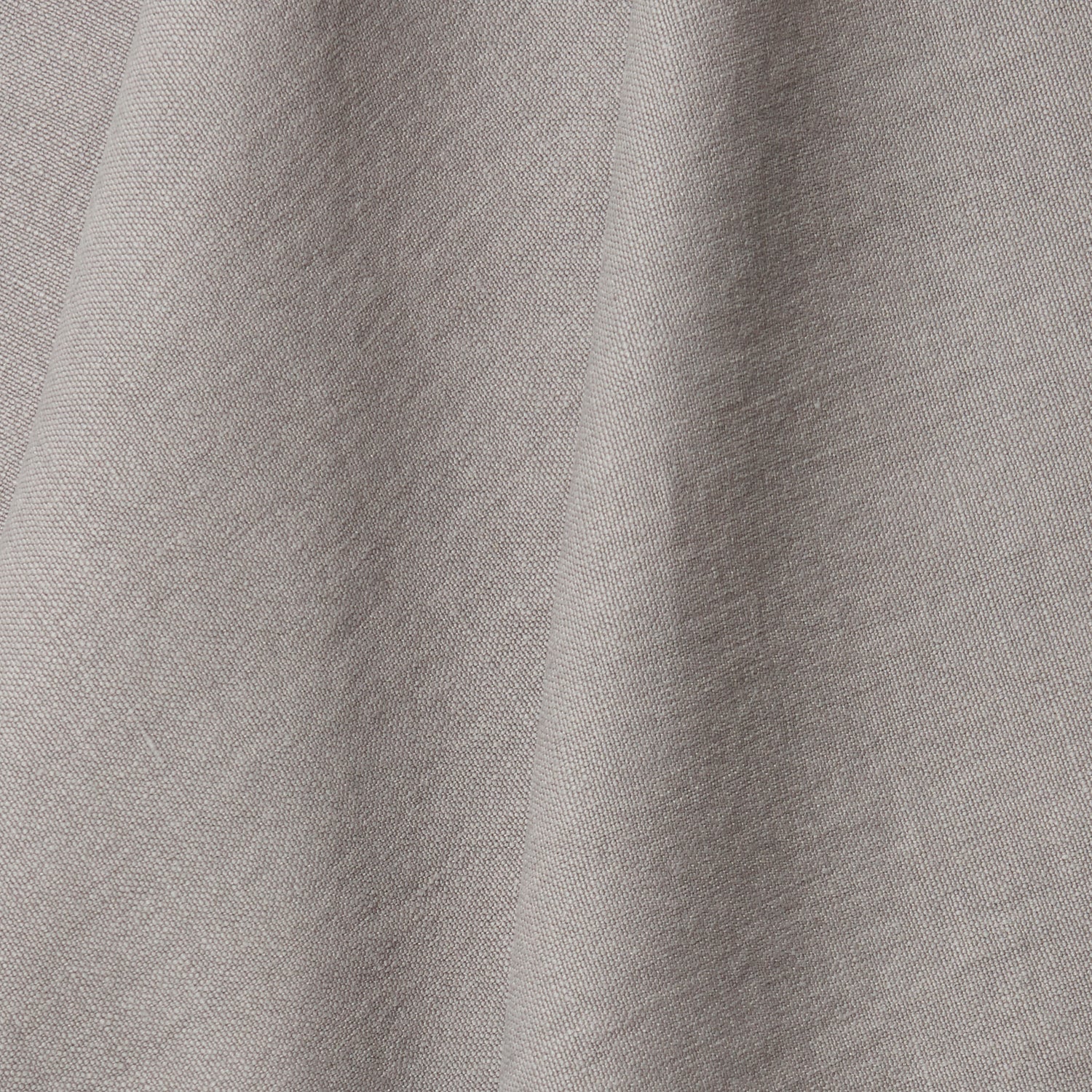 A draped swatch of linen fabric in a solid gray color.