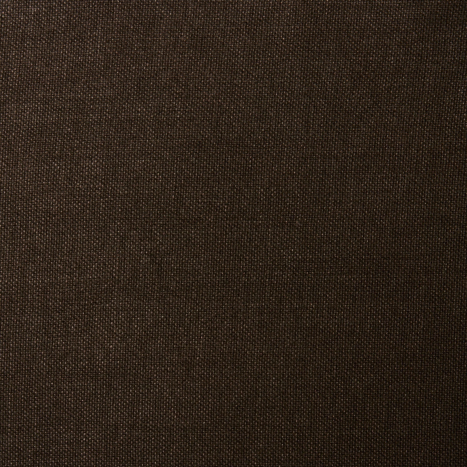 A swatch of old-world linen fabric in a solid dark brown color.