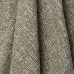 A draped swatch of blended linen fabric in a mottled brown color.