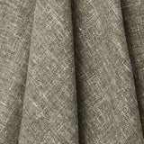 A draped swatch of blended linen fabric in a mottled brown color.