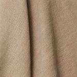 A draped swatch of blended linen fabric in a solid tan color.