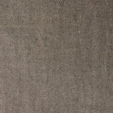 A swatch of linen fabric with a small-scale pattern of diagonal stripes in dark brown and tan.