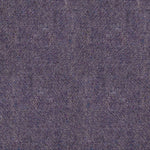A swatch of blended linen-wool mix fabric in a flecked purple color.