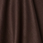 A draped swatch of blended linen fabric in a solid espresso brown color.