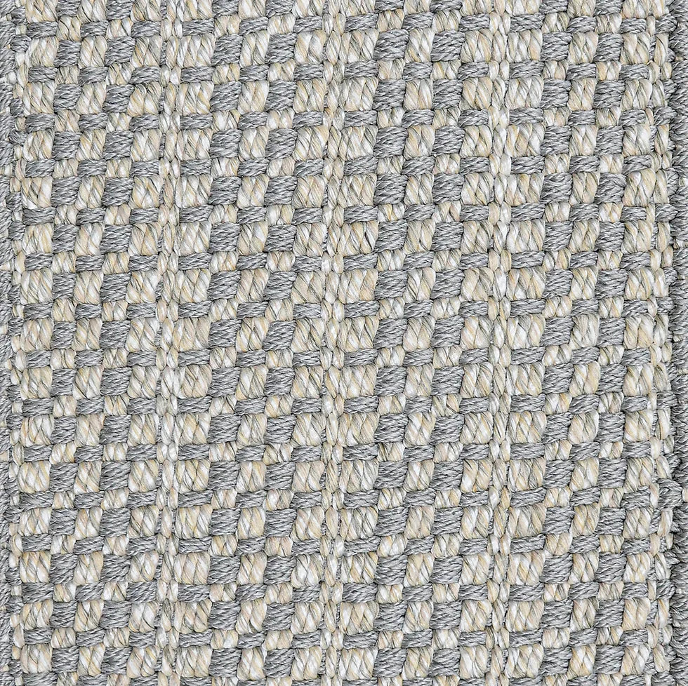  Broadloom carpet in a small scale plaid in grey and tan