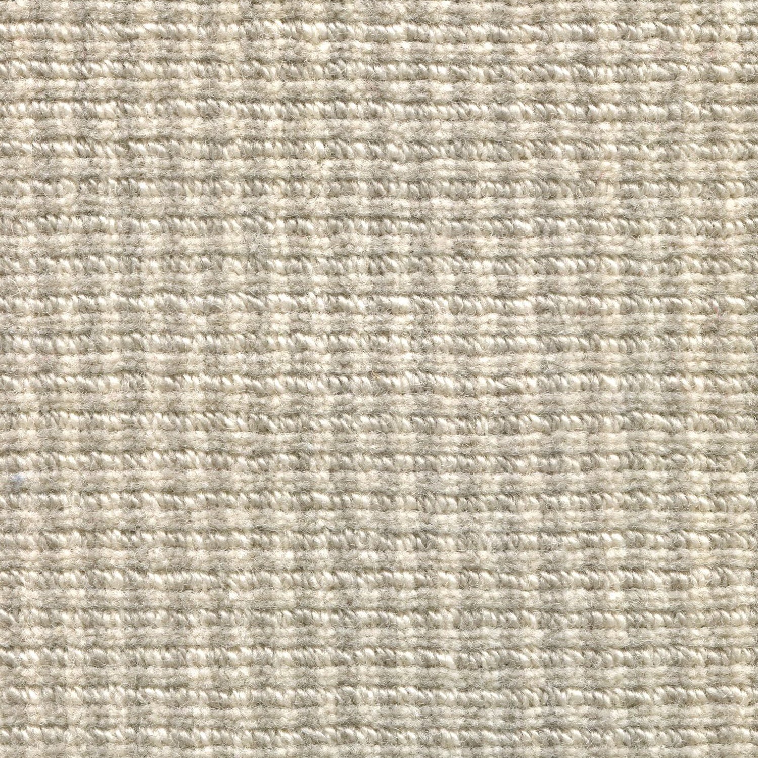 Wool broadloom carpet swatch in a high-pile striped weave in oatmeal