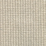 Wool broadloom carpet swatch in a high-pile striped weave in oatmeal