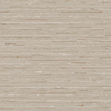 Detail of fabric in a textural striped pattern in shades of white, cream and gray.