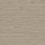Detail of wallpaper in a textural striped pattern in shades of tan and brown.