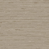 Detail of wallpaper in a textural striped pattern in shades of tan and brown.