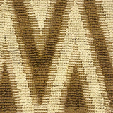 Woven rug swatch in natural fibers in a bold chevron stripe in ivory and bown.