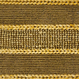 Woven rug swatch in natural fibers in a woven stripe pattern in natural tan.