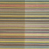 Multicolored striped flatweave rug in pastel colors