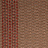 Striped flatweave runner in brown and red