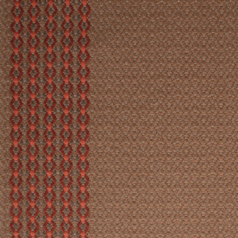 Striped flatweave runner in brown and red