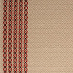 Striped flatweave runner in cream and red