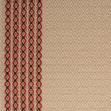 Striped flatweave runner in cream and red