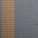 Striped flatweave runner in blue and tan