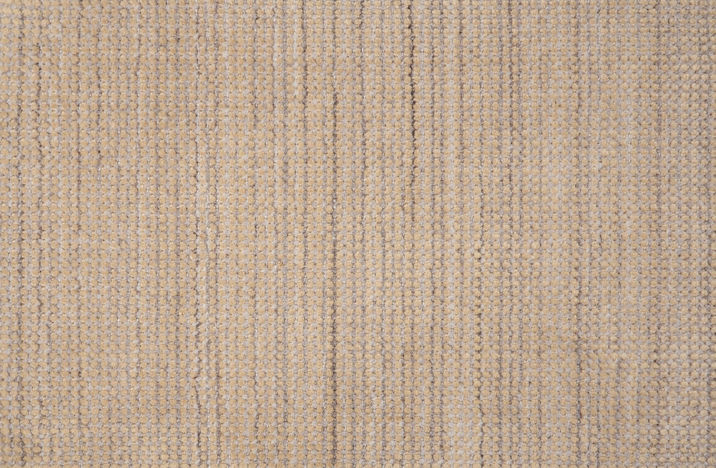 Broadloom carpet in textural stripe in cream and grey. 