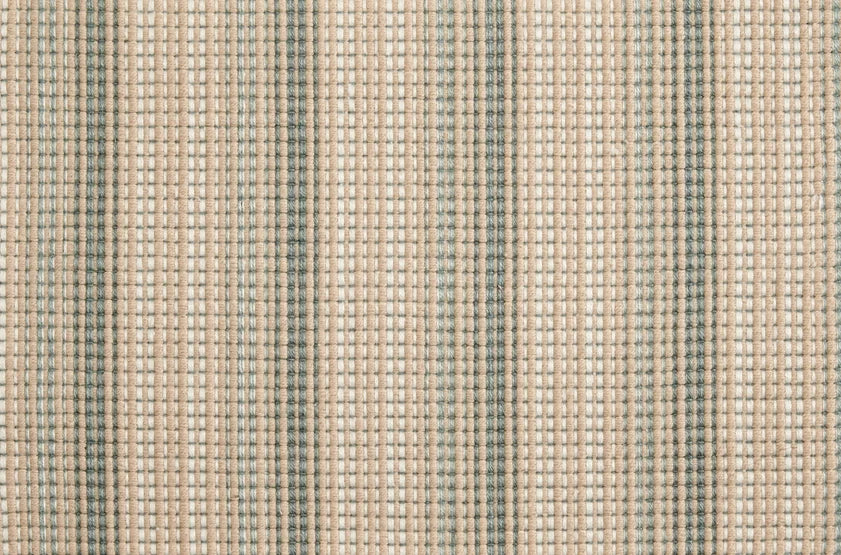 Broadloom carpet swatch striped design in cream green