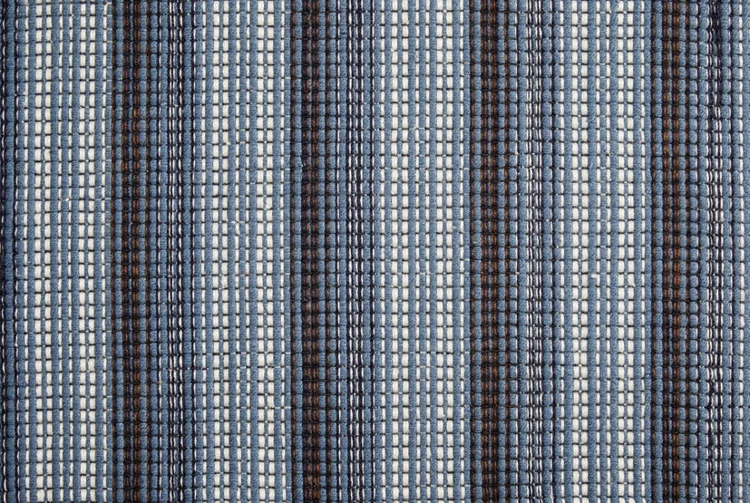 Broadloom carpet swatch striped design in blue brown