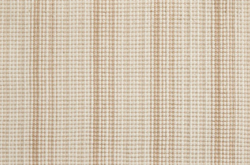 Broadloom carpet swatch striped design in cream tan