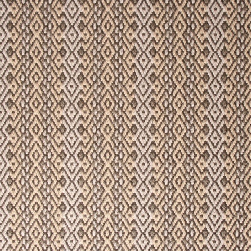 Geometric flatweave runner in neutral grey 