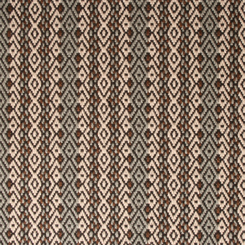 Geometric flatweave runner in neutral grey and brown