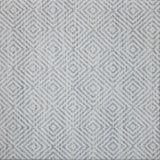 Broadloom carpet swatch in a geometric pattern in a blue design