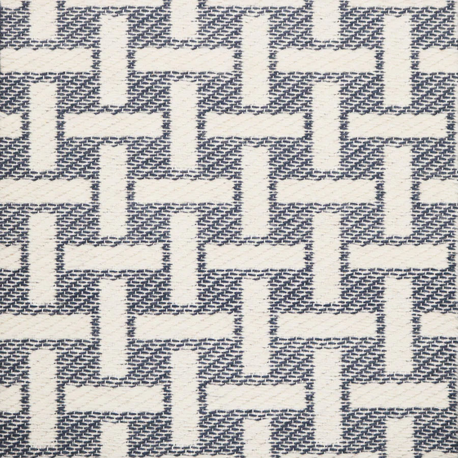 Broadloom carpet swatch geometric design in blue