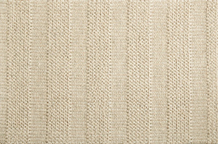 Broadloom carpet swatch in a stripe pattern in a cream design