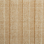 Broadloom carpet swatch in a stripe pattern in a tan and white design