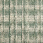 Broadloom carpet swatch in a stripe pattern in a sage and white design