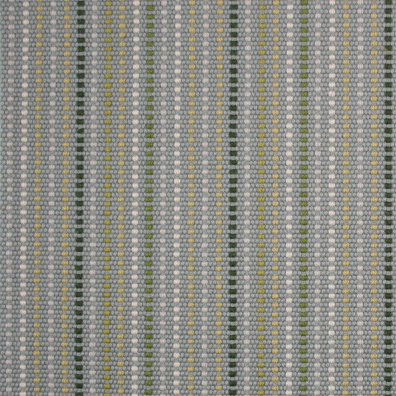 Striped flatweave runner in blue green and grey