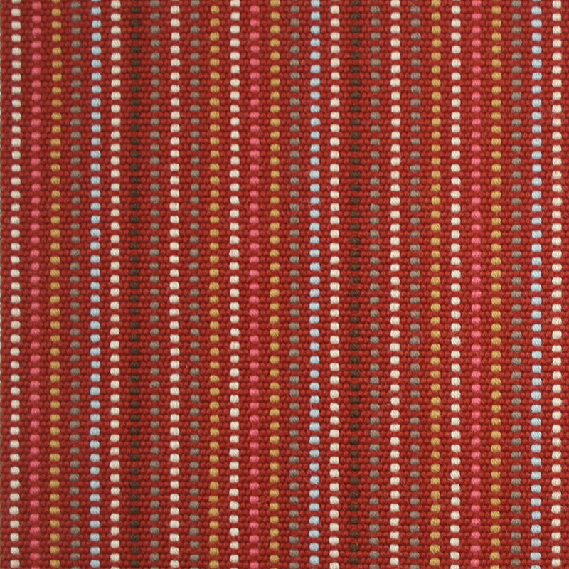 Striped flatweave runner in red 