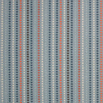 Striped flatweave runner in blue  and red